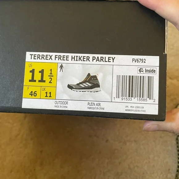 Adidas Terrex Free Hiker Parley - Black/White Speckled/Solar Gold - Picture 6 of 8